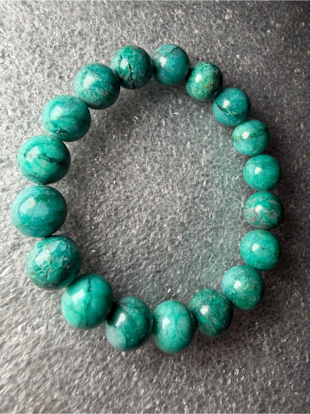 Gorgeous 11MM Chrysocolla Natural Crystal Bracelet